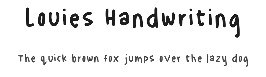 Louies Handwriting