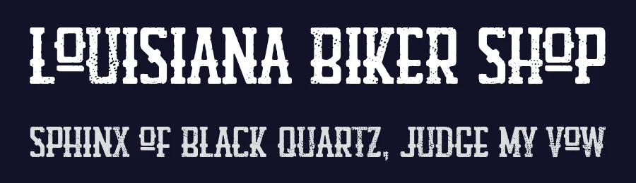 Louisiana Biker Shop by Woodcutter — Decorative Font — thumbnail 2