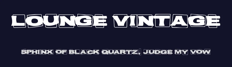 Lounge Vintage by Woodcutter — Decorative Font — thumbnail 2