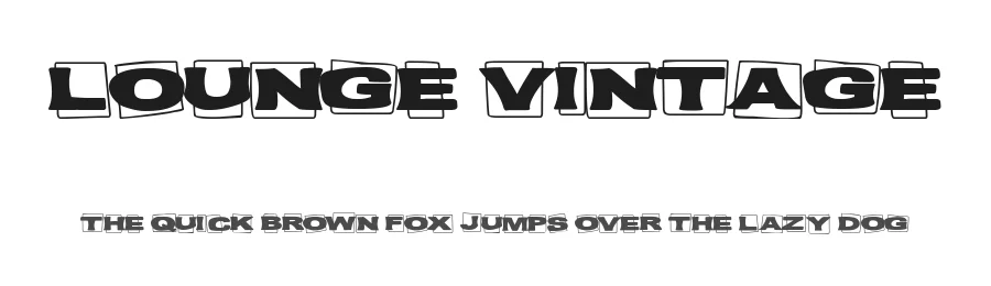 Lounge Vintage by Woodcutter — Decorative Font
