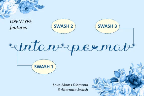 Love Moms Diamond Font by illushvara — Script Handwritten Font — thumbnail 3