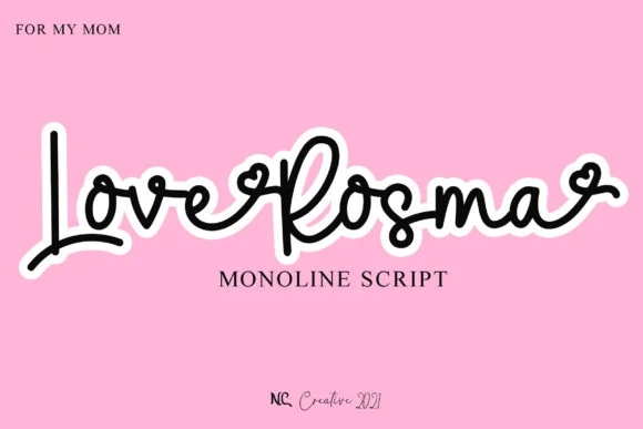 Love Rosma Font by khafalab — Script Handwritten Font