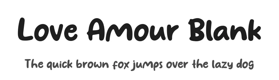 Love Amour Blank