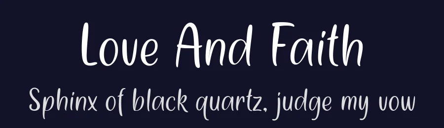Love And Faith by Kurnia Setyadi — Script Handwritten Font — thumbnail 2