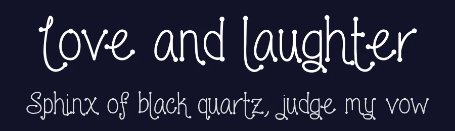 Love and laughter by Vanessa Bays — Decorative Font — thumbnail 2