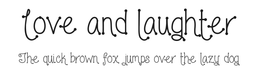 Love and laughter by Vanessa Bays — Decorative Font