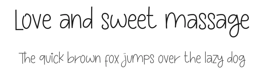 Love and sweet massage