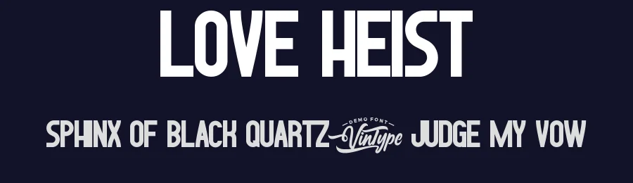 Love Heist by VinType — Sans Serif Font — thumbnail 2