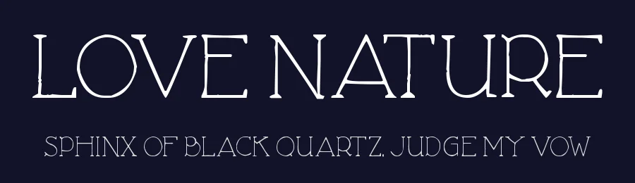 Love Nature by Joseph Dawson — Decorative Font — thumbnail 2