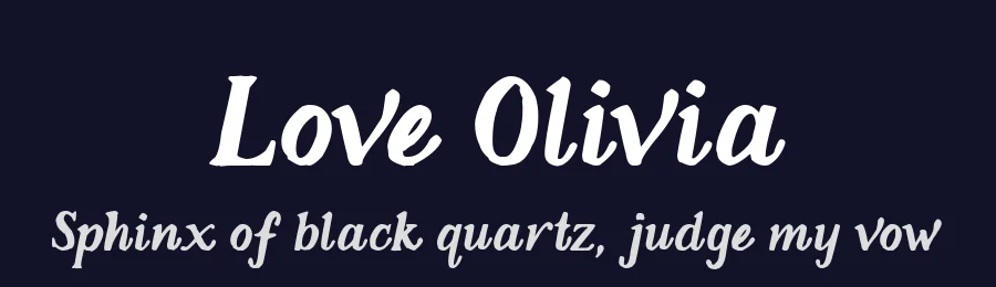 Love Olivia by PremiereGraphics — Decorative Font — thumbnail 2