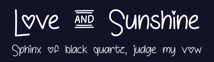 Love & Sunshine by Misti's Fonts — Script Handwritten Font — thumbnail 2