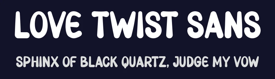 Love Twist Sans by Ainun Jinan — Decorative Font — thumbnail 2