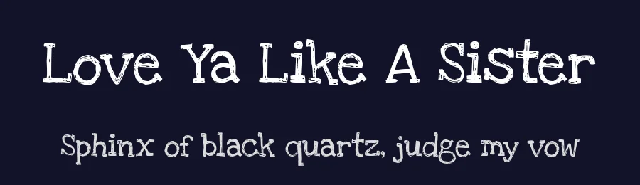 Love Ya Like A Sister by Kimberly Geswein — Decorative Font — thumbnail 2
