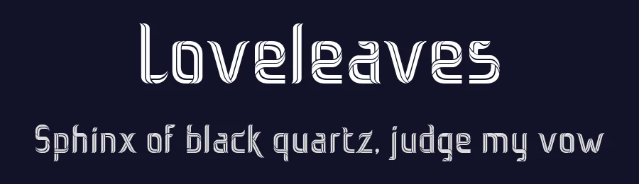Loveleaves by Carrot Rope — Decorative Font — thumbnail 2