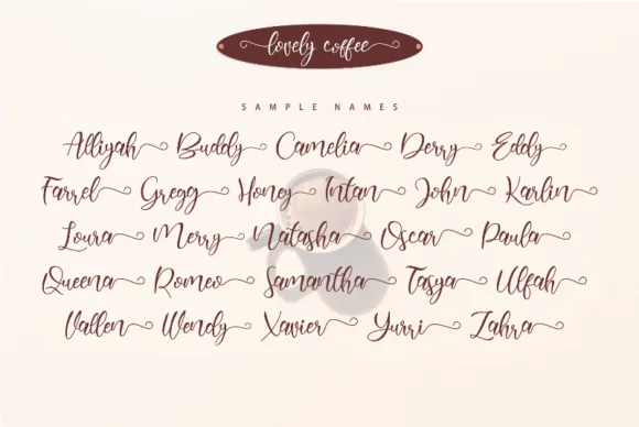 Lovely Coffee Font by arukidz.fl — Script Handwritten Font — thumbnail 5