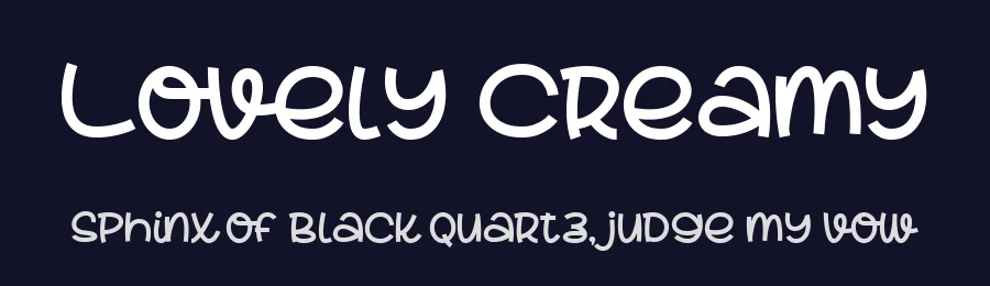 Lovely Creamy by Blankids — Decorative Font — thumbnail 2