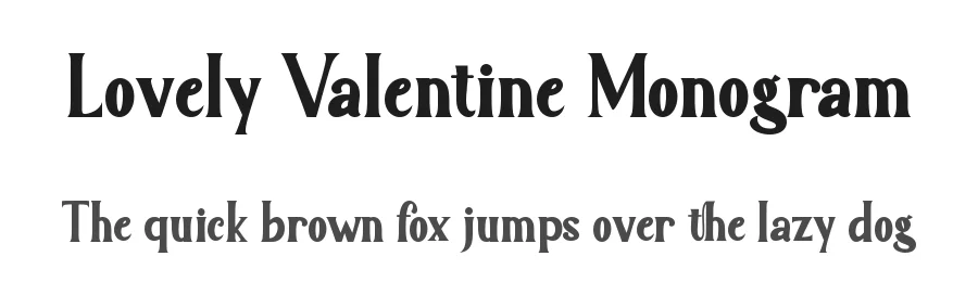 Lovely Valentine Monogram