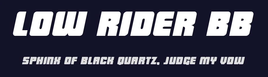 Low Rider BB by Blambot — Display Font — thumbnail 2