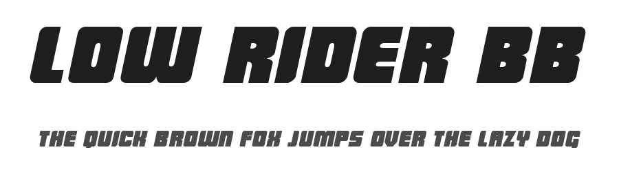 Low Rider BB by Blambot — Display Font