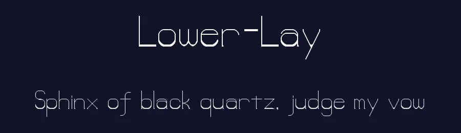 Lower-Lay by wraith wolf — Sans Serif Font — thumbnail 2