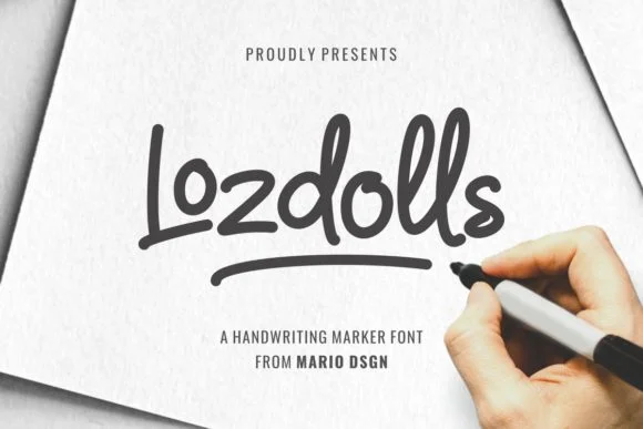 Lozdolls Font by MarioDsgn — Script Handwritten Font