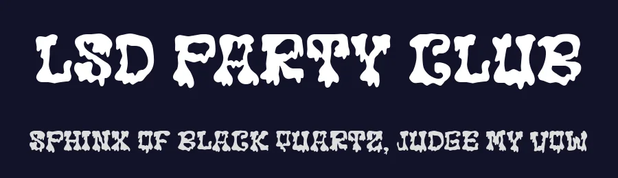 LSD Party Club by Woodcutter — Decorative Font — thumbnail 2