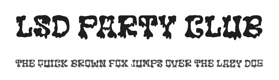 LSD Party Club by Woodcutter — Decorative Font
