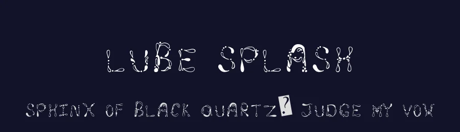 Lube Splash by Xerographer Fonts — Decorative Font — thumbnail 2