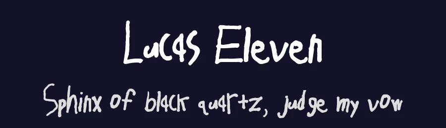 Lucas Eleven by Lucas Everett — Script Handwritten Font — thumbnail 2