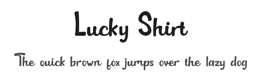 Lucky Shirt by PutraCetol Studio — Decorative Font