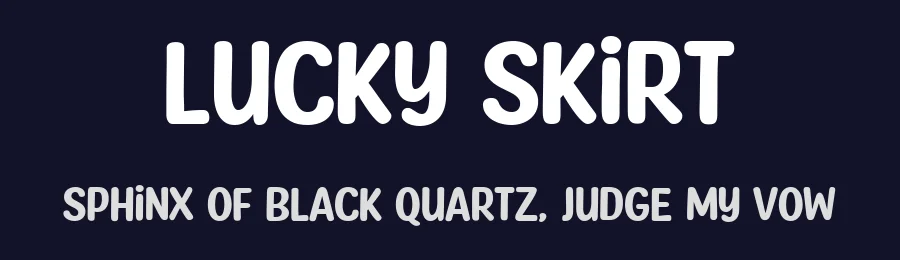 Lucky Skirt by Niskala Huruf — Decorative Font — thumbnail 2
