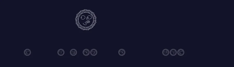 Lucky Sun by Vladimir Nikolic — Dingbats Font — thumbnail 2