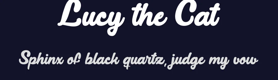 Lucy the Cat by Misti's Fonts — Script Handwritten Font — thumbnail 2