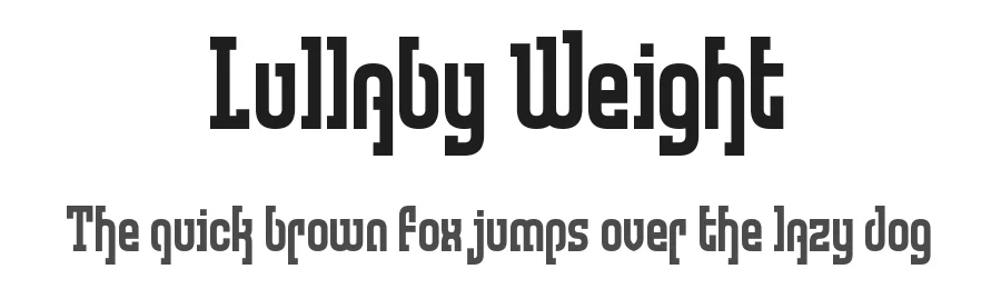 Lullaby Weight by Chequered Ink — Decorative Font