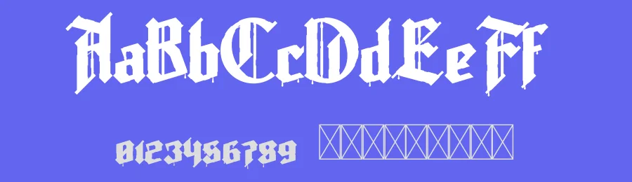 Lumberjack Zombie by Nrey — Blackletter Font — thumbnail 3