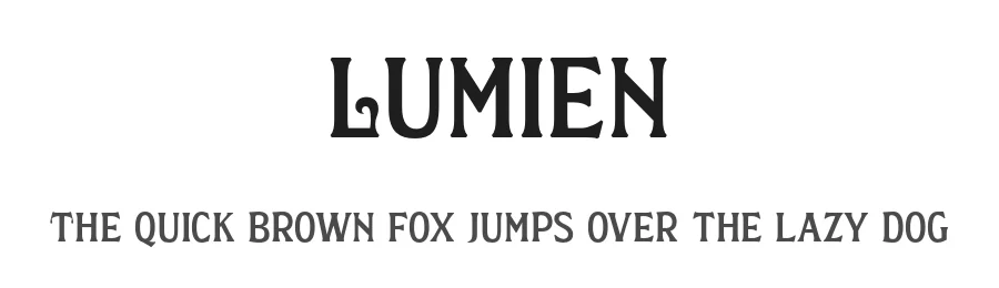 Lumien by Craft Supply Co. — Decorative Font