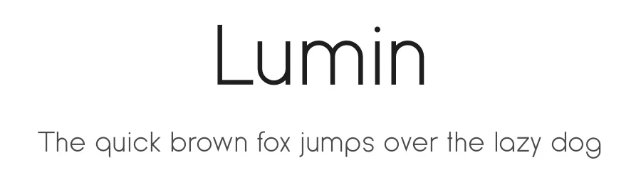 Lumin by Cameron Fink — Sans Serif Font