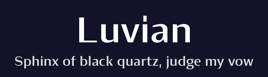 Luvian by Eko Bimantara — Sans Serif Font — thumbnail 2