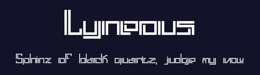 Lyneous by Ænigma — Display Font — thumbnail 2