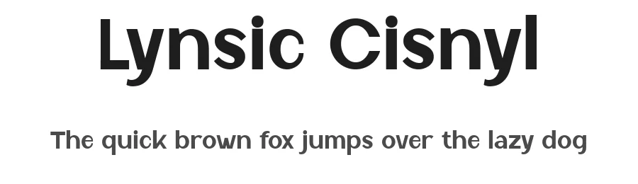 Lynsic Cisnyl by Rometheme Std — Sans Serif Font