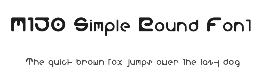 M150 Simple Round Font by M 150 — Decorative Font