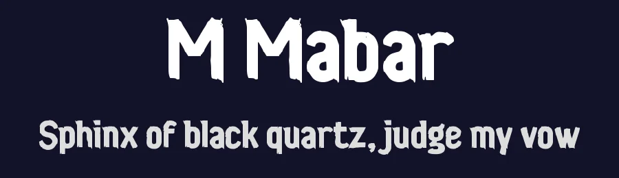 M Mabar by wepfont.com — Decorative Font — thumbnail 2