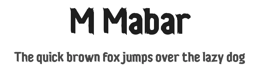 M Mabar by wepfont.com — Decorative Font