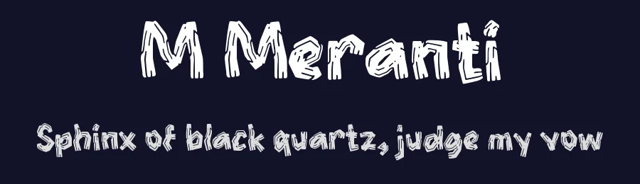 M Meranti by wepfont.com — Decorative Font — thumbnail 2