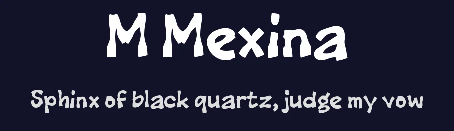 M Mexina by wepfont.com — Decorative Font — thumbnail 2
