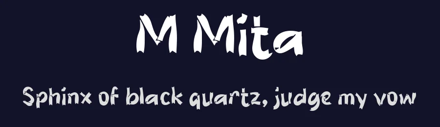 M Mita by wepfont.com — Decorative Font — thumbnail 2