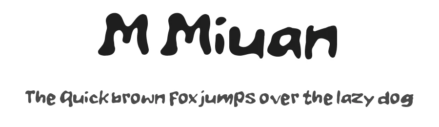 M Miuan by wepfont.com — Decorative Font