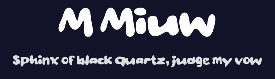 M Miuw by wepfont.com — Decorative Font — thumbnail 2
