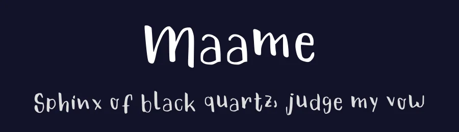 Maame by Lisa Schoppa — Script Handwritten Font — thumbnail 2