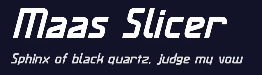 Maas Slicer by Peter Wiegel — Display Font — thumbnail 2